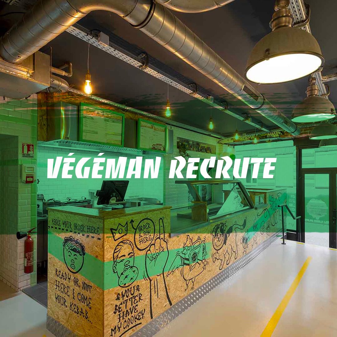 🥙 💼 Végéman recrute 🥙 💼
On recherche des extras, équipier·ère·s et chef·fe d’équipe en temps partiel en CDI 😁
Nombreux avantages 💚 (et des kebabs véganes 💪🥙)

Tu es sensible à l’éthique animale et environnementale ? 🌿 Tu recherches un job fort de sens et de valeurs ? Si tu es motivé·e, que tu aimes le travail d'équipe et la cuisine végane, tu te sentiras bien chez nous ! 🤗

🔎 Pour postuler, envoie-nous ton CV & lettre de motivation par mail à job.strasbourg@vegeman.fr 📧
.
.
.
.
#vegan #veganfood #job #jobstrasbourg #veganstrasbourg